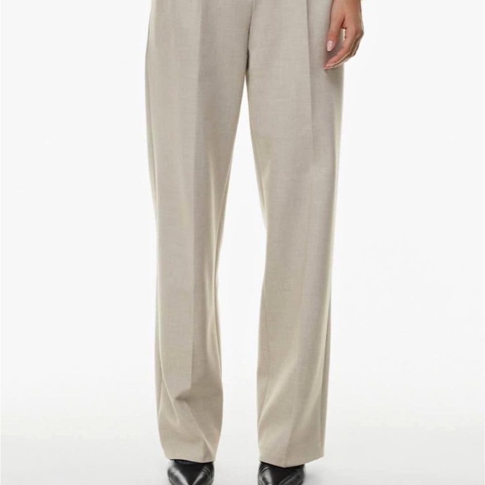 Aritzia Wilfred Effortless Dress Pants 0 Crepe Beige